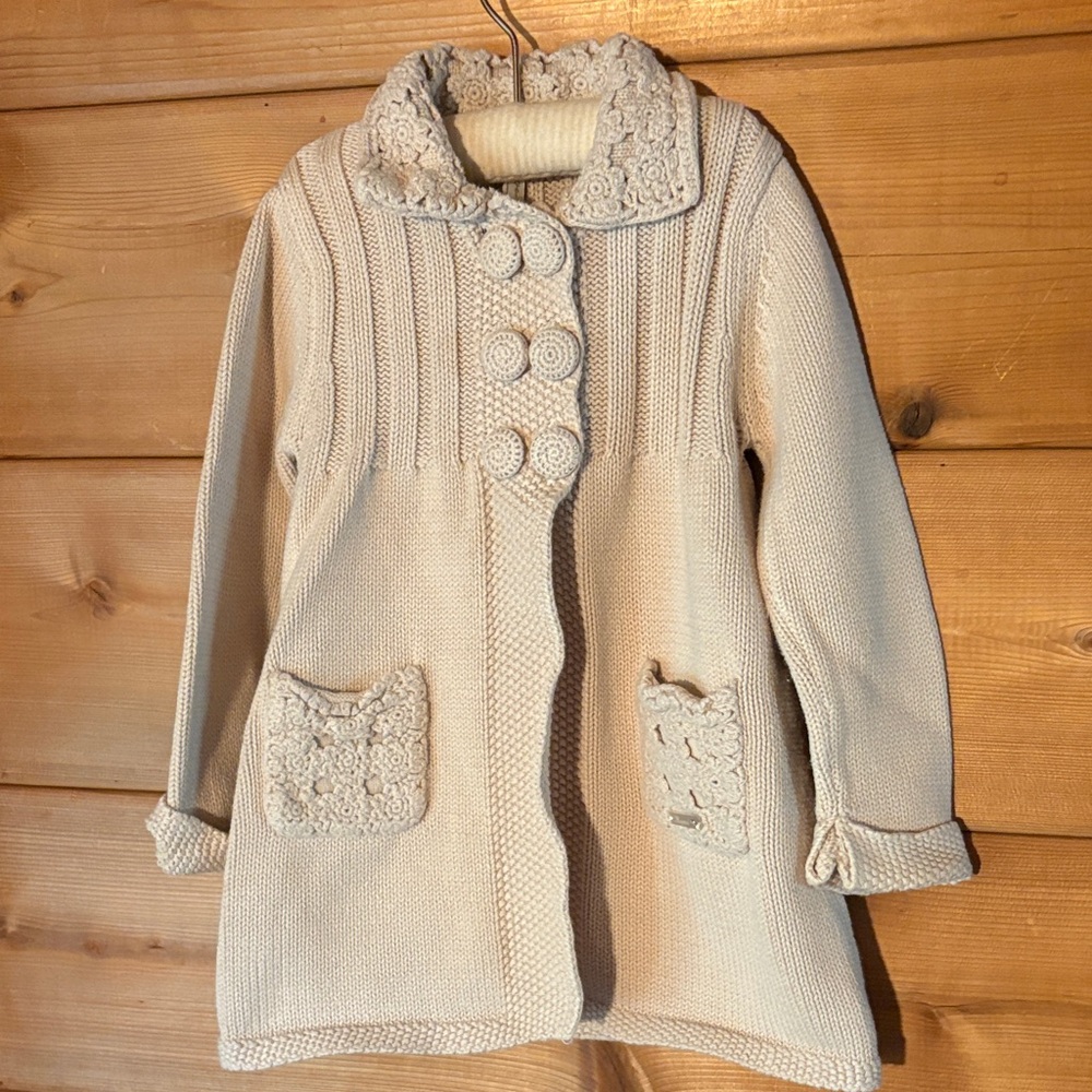Mayoral Chic Toddler 100% cotton Knit Sweater Dress size 2T Winter Fall Holiday